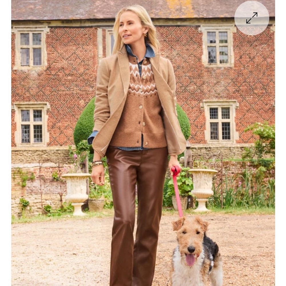 Talbots Classic Shetland Wool Blazer in Tan | Size 20W